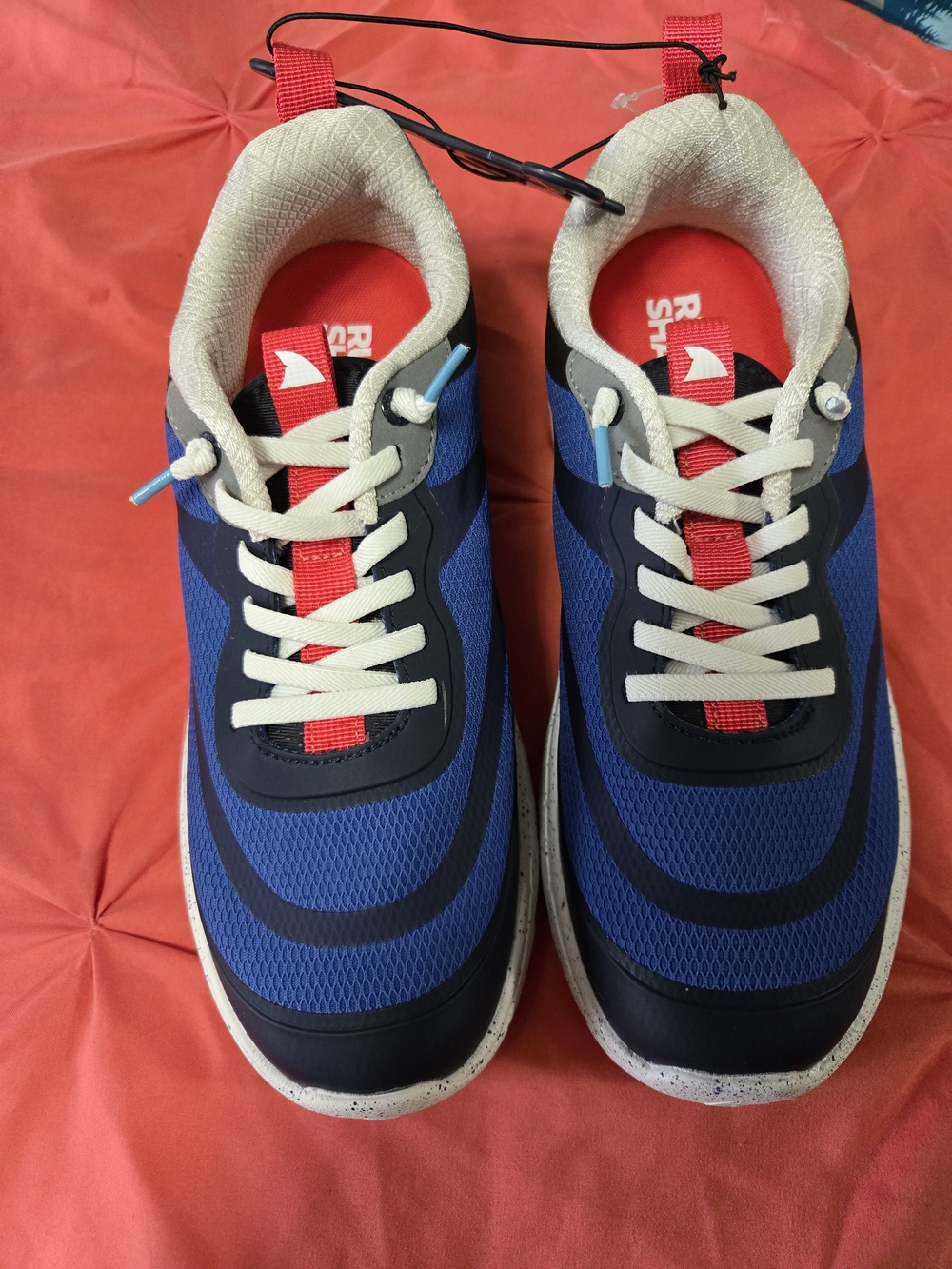 Rugged Shark Kids Trek Sneakers in blue and black